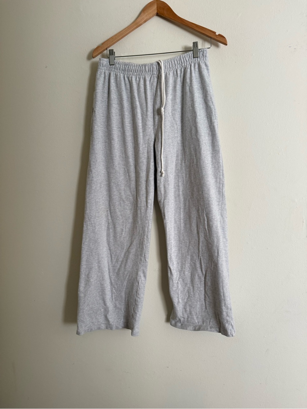 Brandy Melville Light Gray Men's Sweatpants with Drawstring